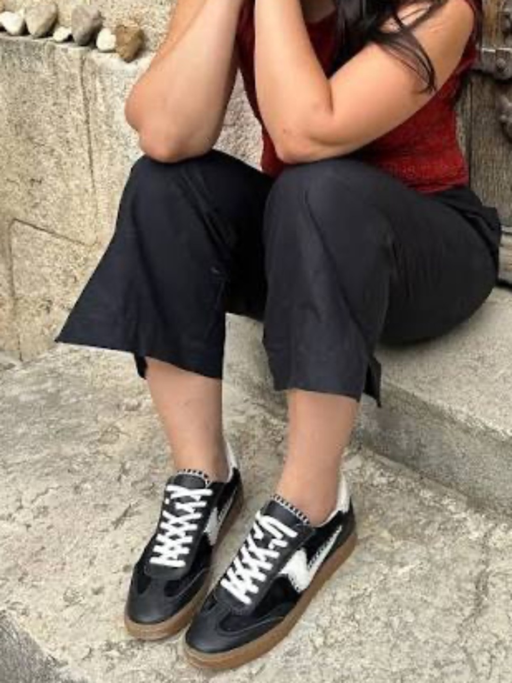 Size 8 like new Dolce vita notice black suede sneakers